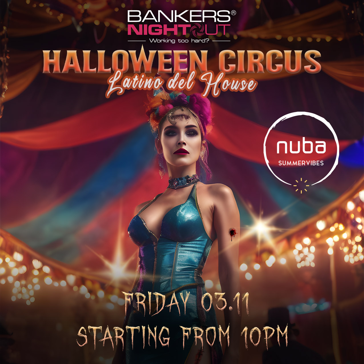 Bankers Night Out - Halloween Circus 2023! - Do you want to party with your friends from banking?