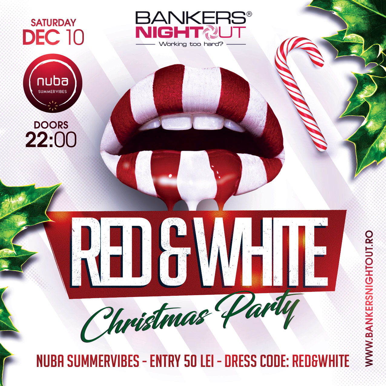 Bankers Night Out - Do you want to party with your friends from banking? Just dress in red & white and be there!